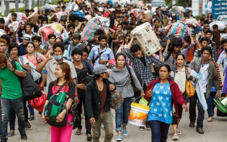 Lao động Campuchia tại Thái Lan.